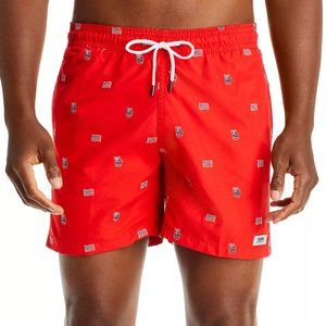 NWT - TRUNKS SURF & SWIM COMPANY RED WHITE BLUE FLAGS & PEACE SIGNS-AMERICA! NWT